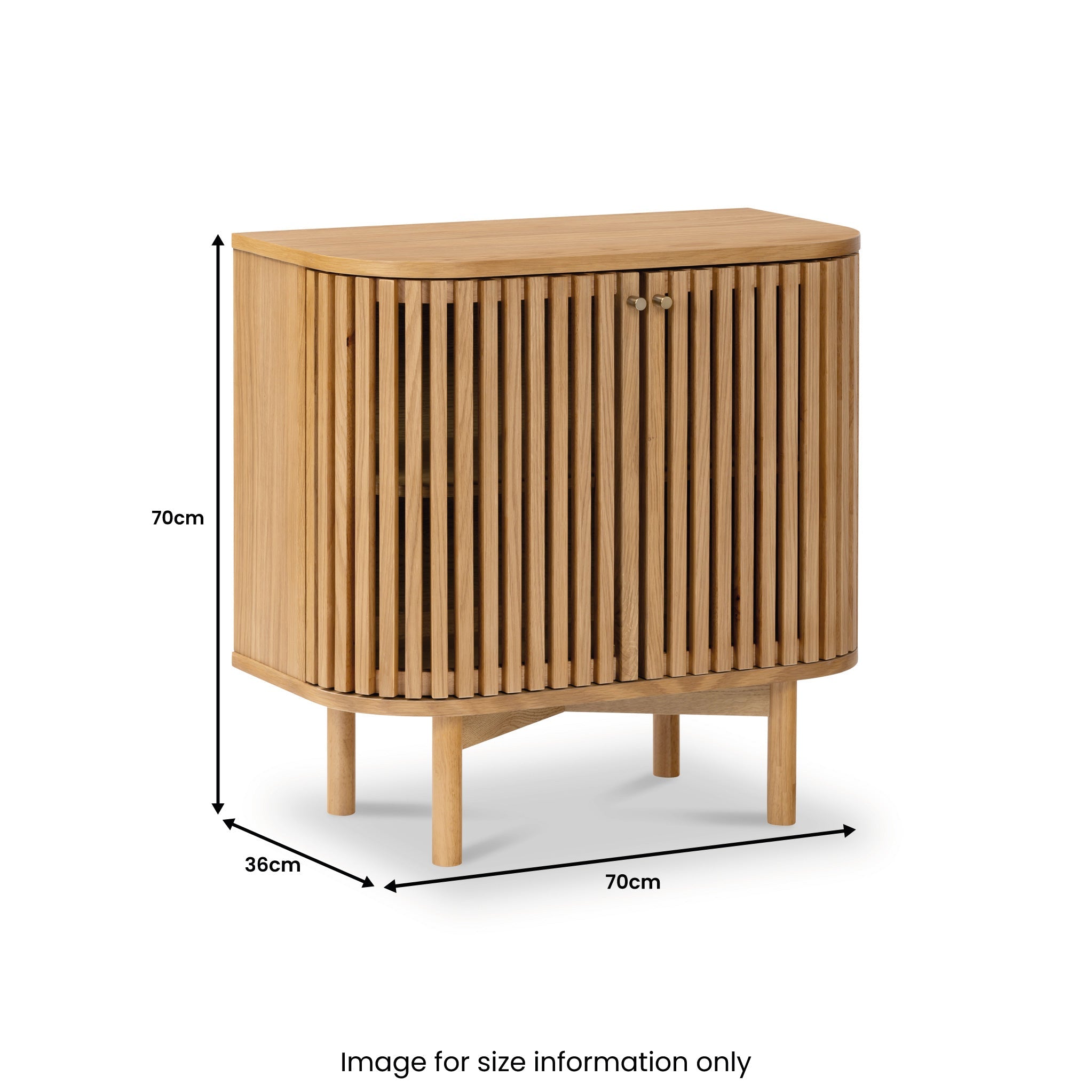 Armoire à lattes en chêne Shorwell