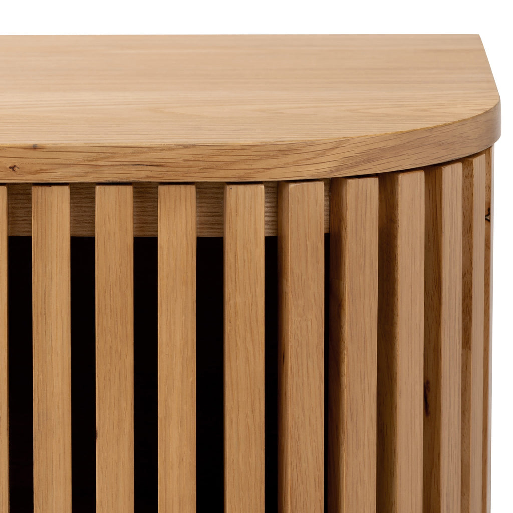 Petit buffet à lattes en chêne Shorwell