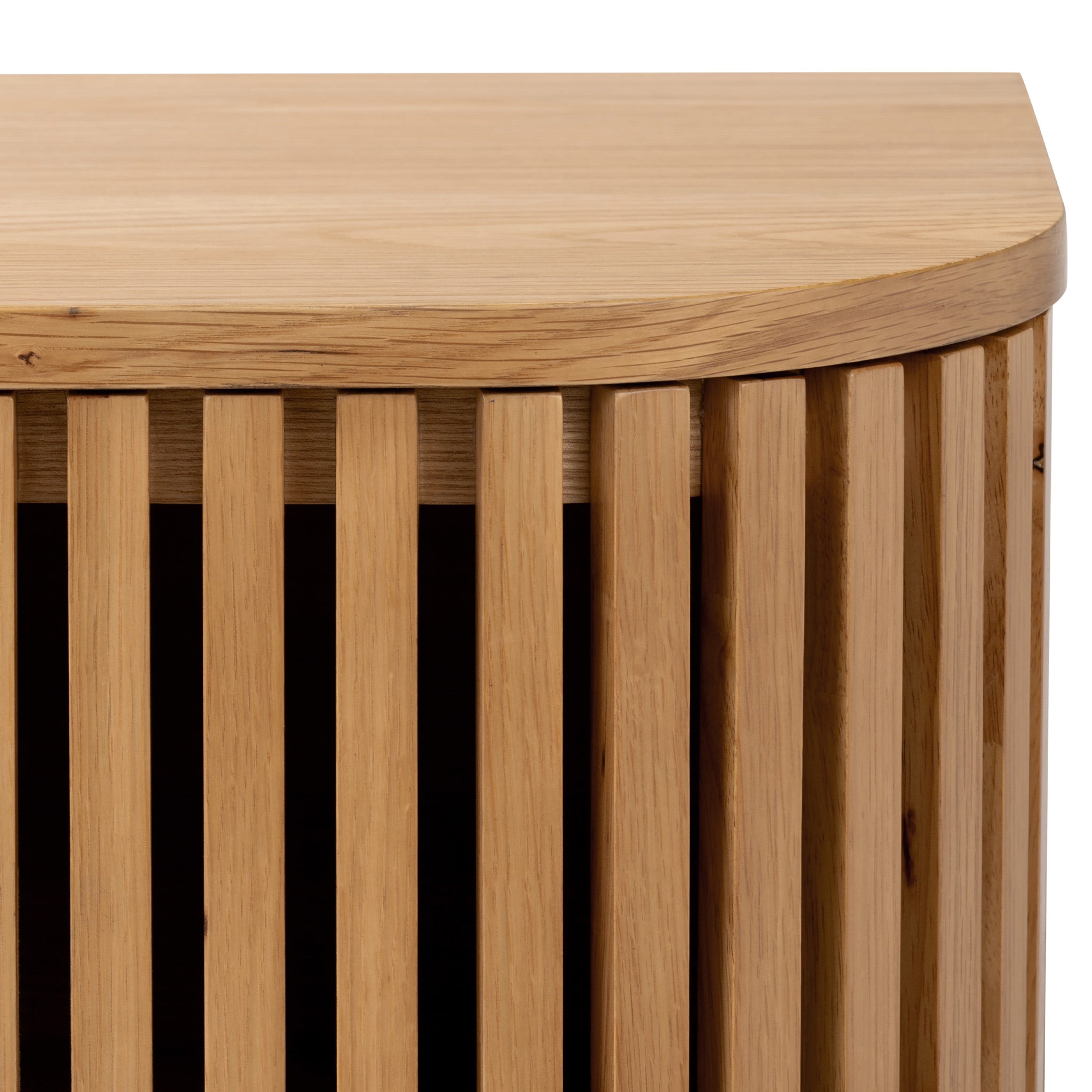 Petit buffet à lattes en chêne Shorwell