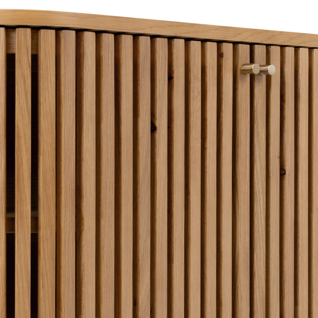 Petit buffet à lattes en chêne Shorwell