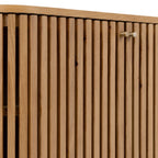 Petit buffet à lattes en chêne Shorwell