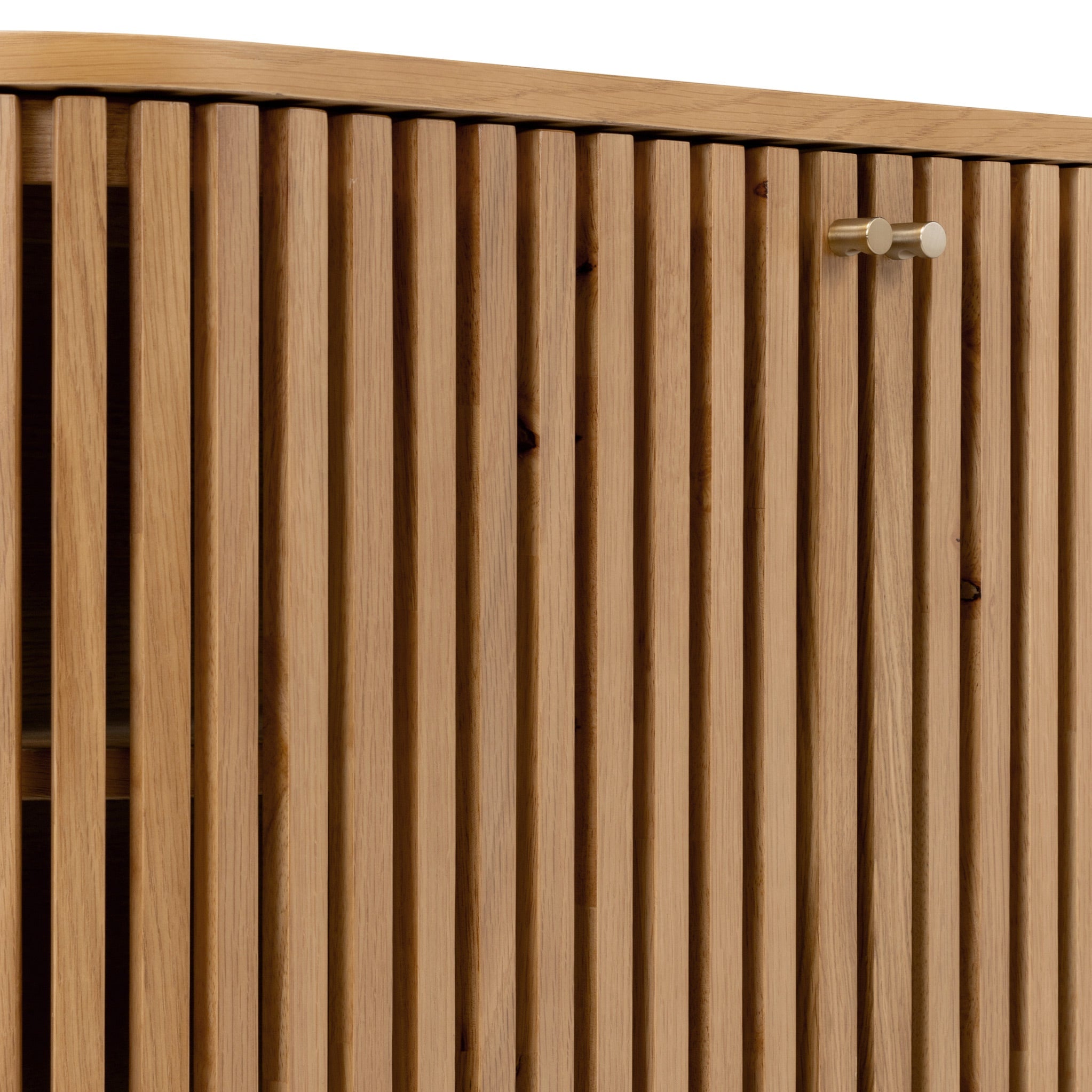 Petit buffet à lattes en chêne Shorwell