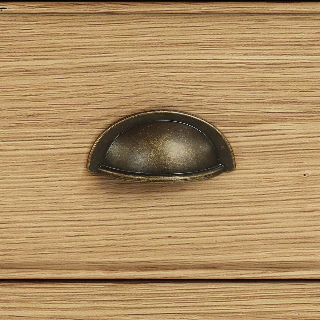 Commode haute à 5 tiroirs en chêne Portland