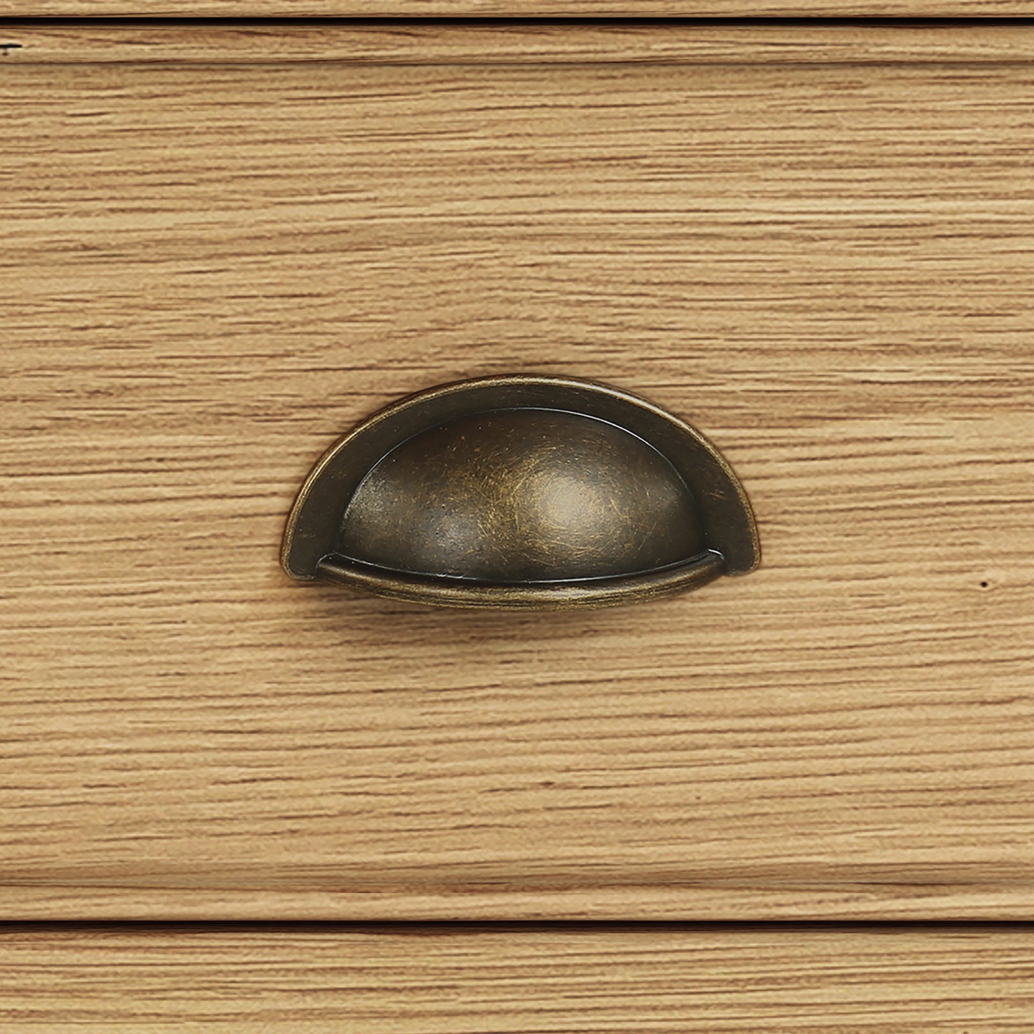 Bibliothèque mince à 5 étagères en chêne Portland