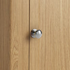 Vitrine d'angle à 2 portes en chêne Portland