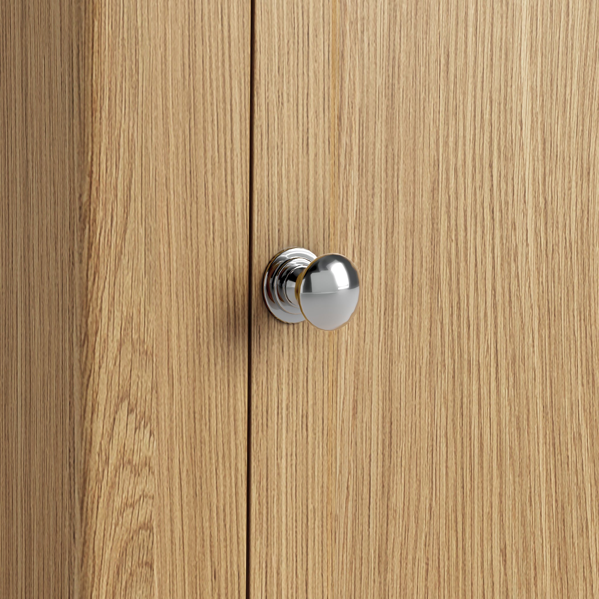 Vitrine d'angle à 2 portes en chêne Portland