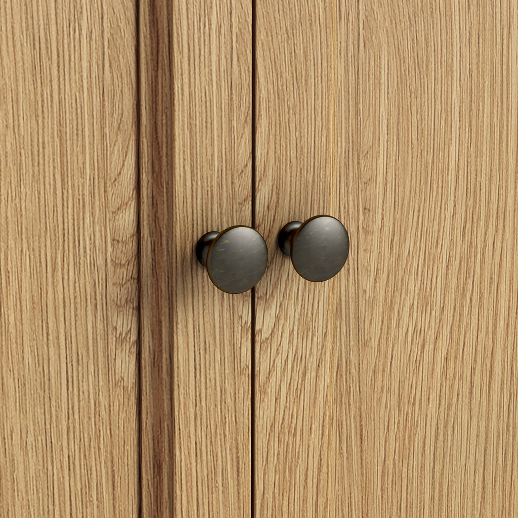 Meuble TV d'angle à 2 portes en chêne Portland