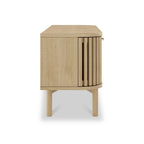 Meuble TV large à lattes en chêne Finch