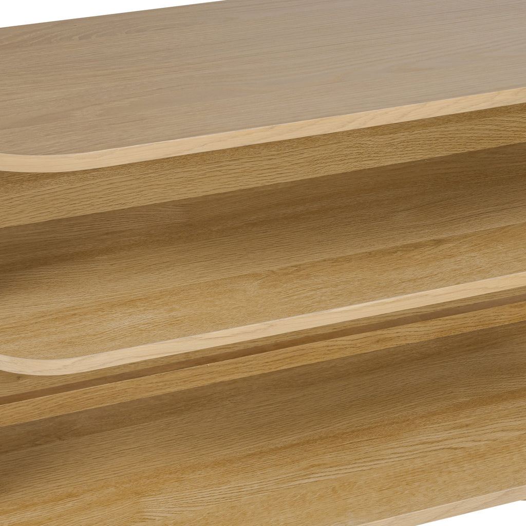 Petit buffet à lattes en chêne Finch