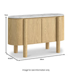 Petit buffet Nyssa avec plateau en marbre