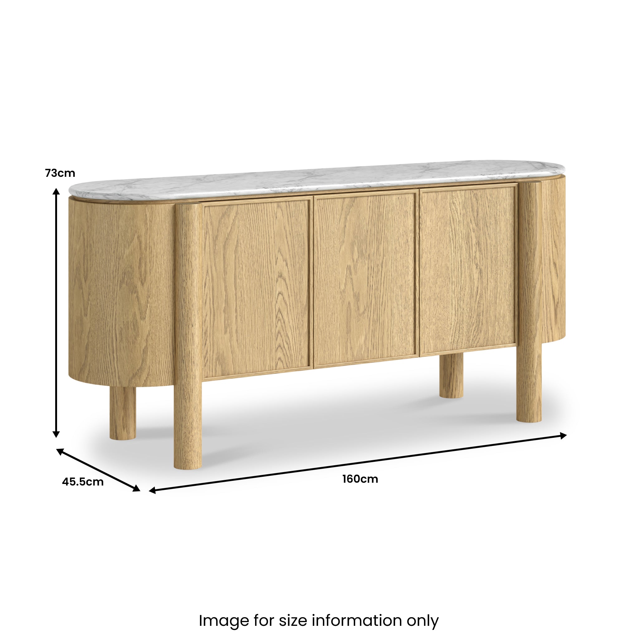 Buffet Nyssa à plateau en marbre