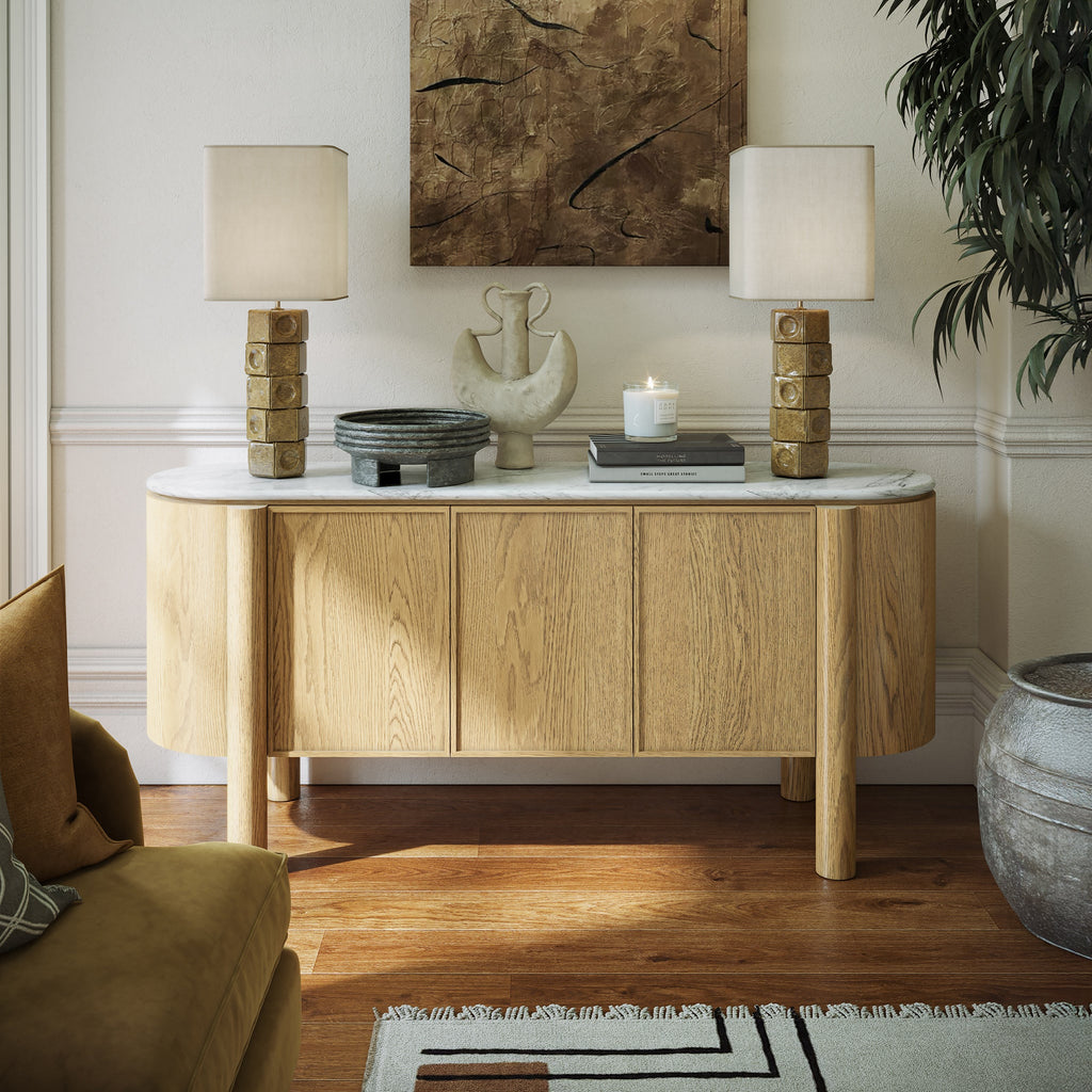 Buffet Nyssa à plateau en marbre