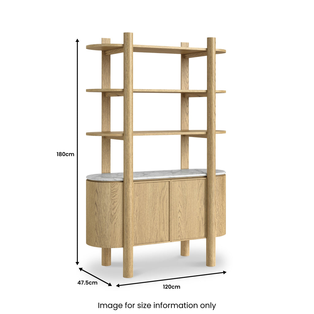 Bibliothèque Nyssa à plateau en marbre