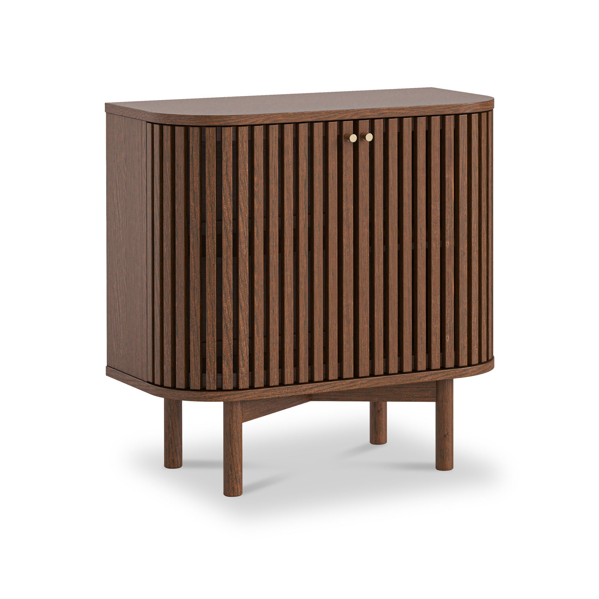 Armoire à lattes en chêne foncé Shorwell