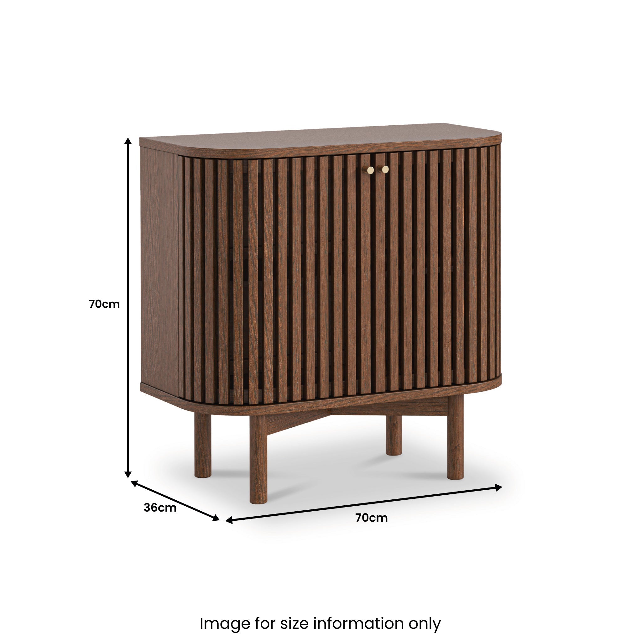 Armoire à lattes en chêne foncé Shorwell