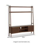 Meuble TV échelle à lattes Shorwell en chêne foncé de 165 cm