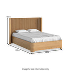 Cadre de lit à lattes en chêne Shorwell