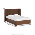 Cadre de lit à lattes Shorwell en chêne foncé