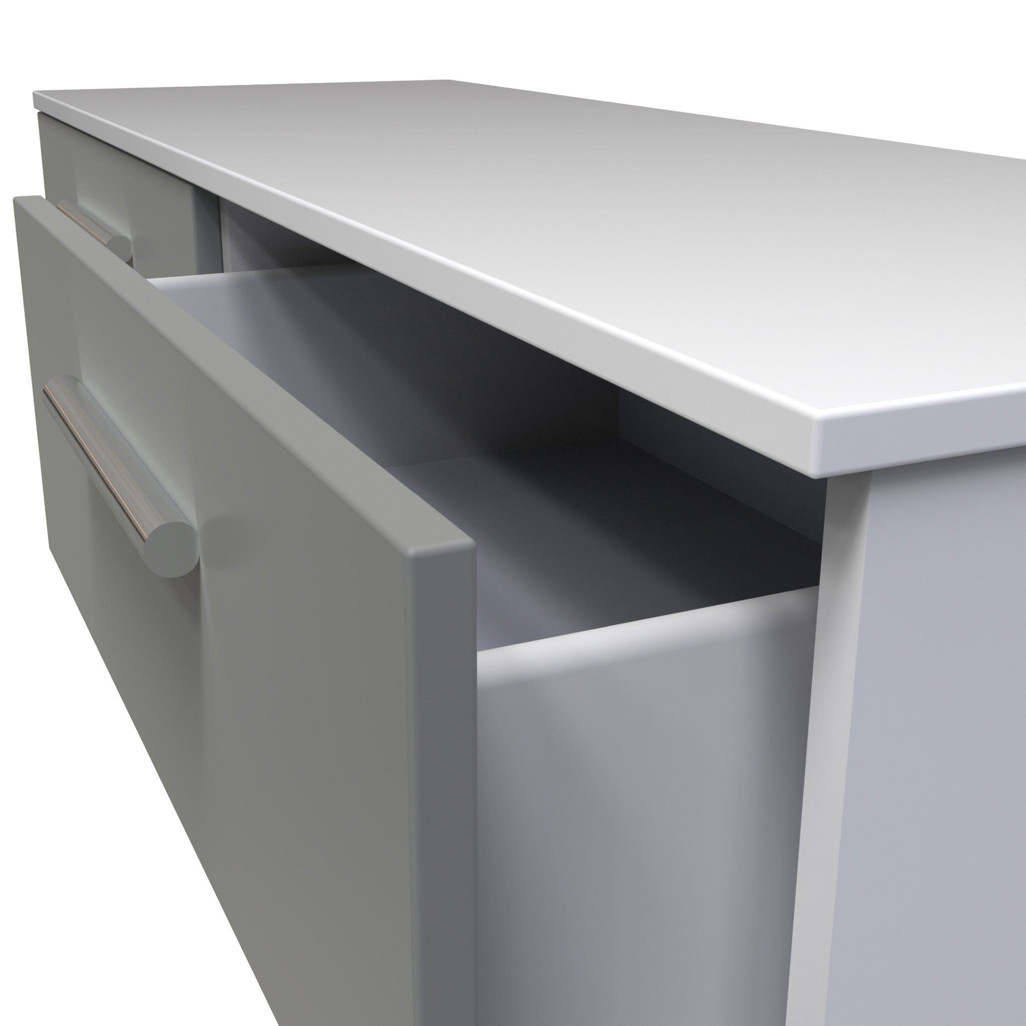 Meuble de rangement Blakely gris et blanc à 4 tiroirs