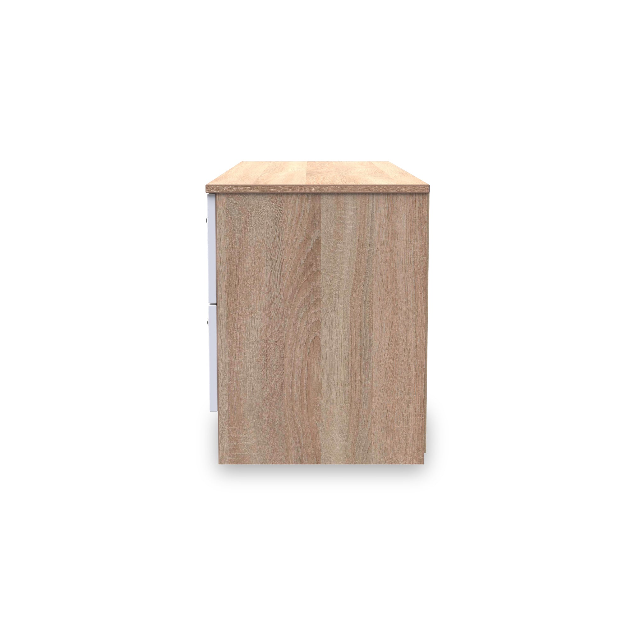 Meuble de rangement Blakely blanc et chêne clair à 4 tiroirs