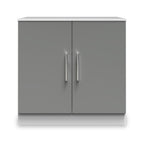 Meuble Blakely gris et blanc à 2 portes