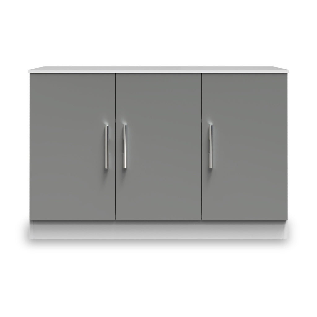Buffet Blakely gris et blanc à 3 portes