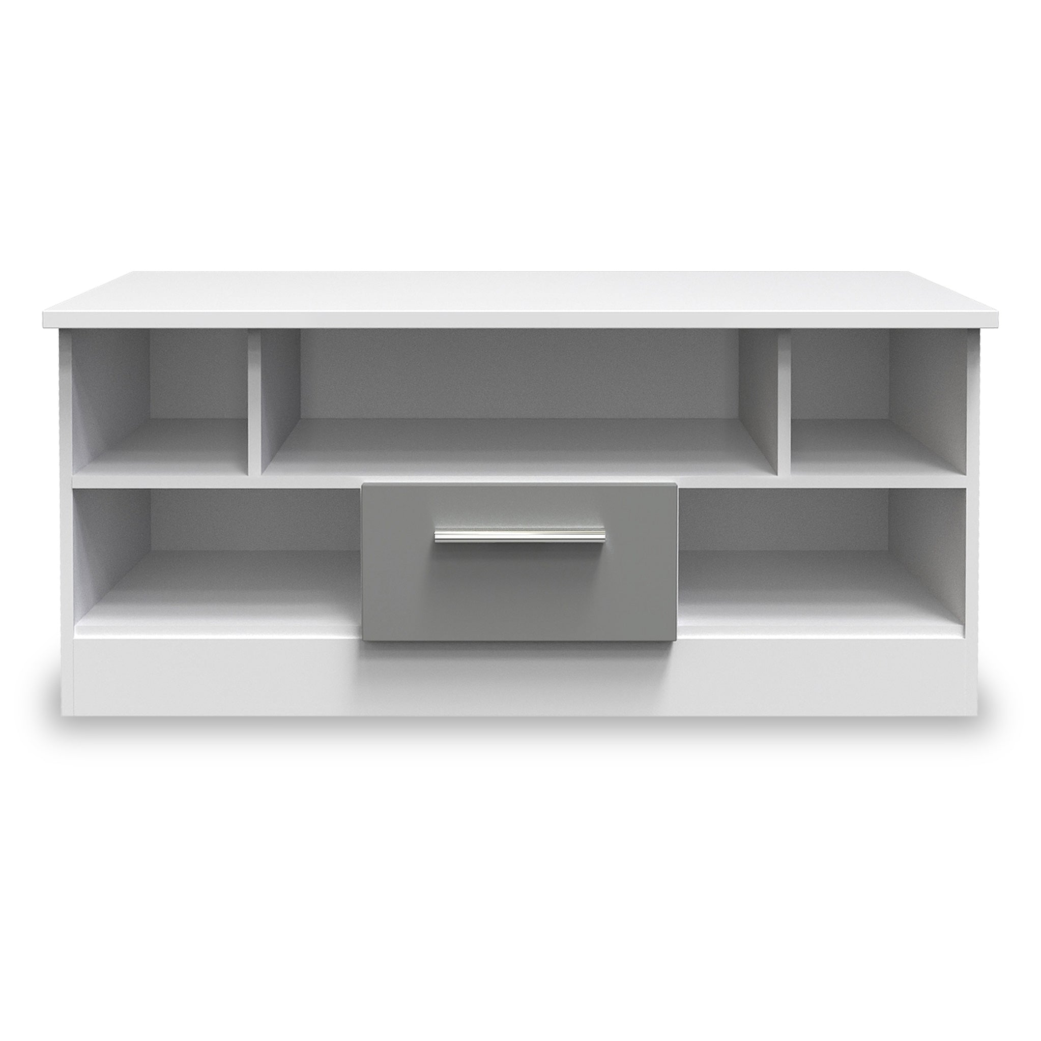 Meuble TV Blakely gris et blanc à 1 tiroir