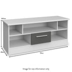 Meuble TV Blakely gris et blanc à 1 tiroir