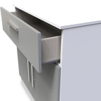 Buffet Blakely gris et blanc à 1 tiroir et 2 portes