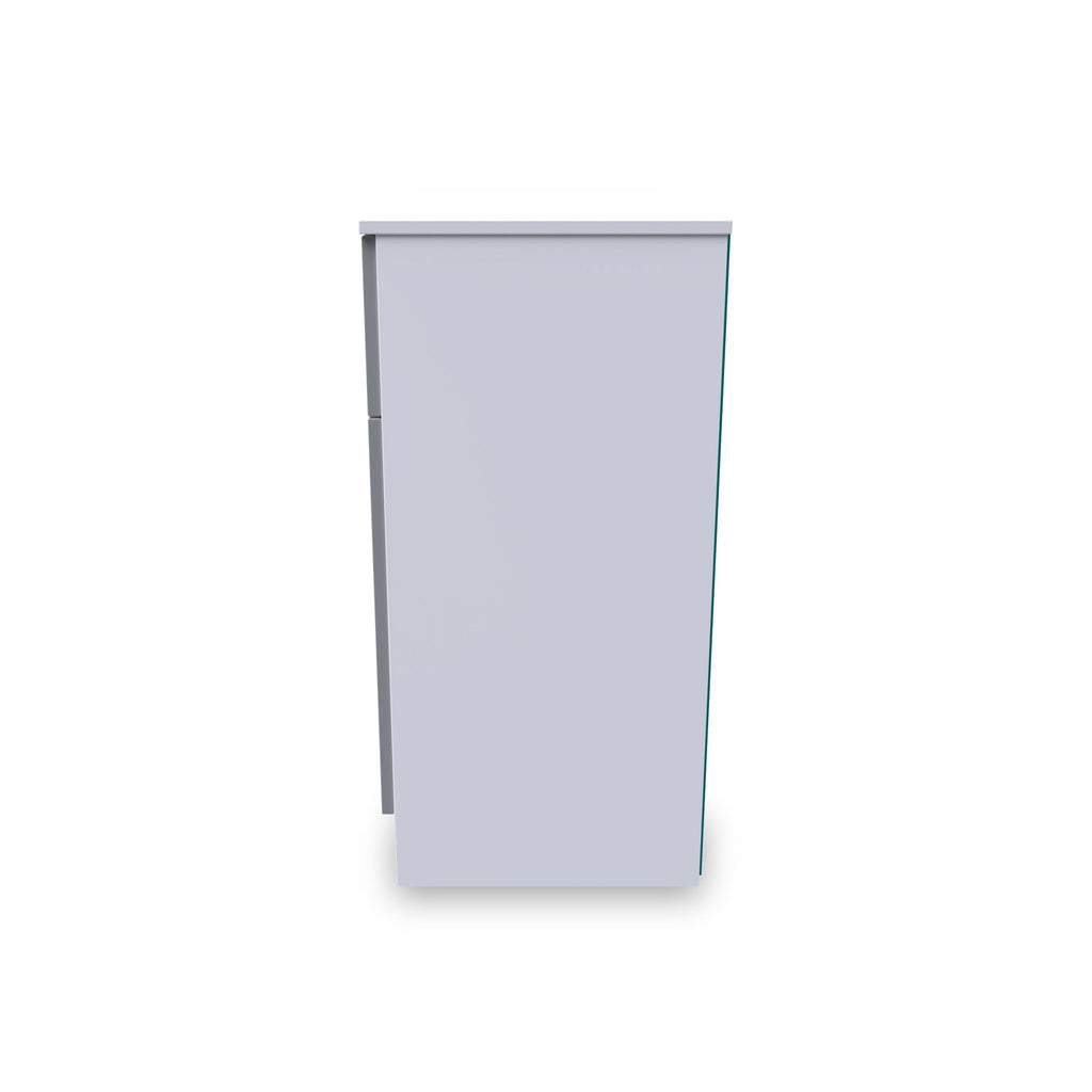 Buffet Blakely gris et blanc à 1 tiroir et 2 portes