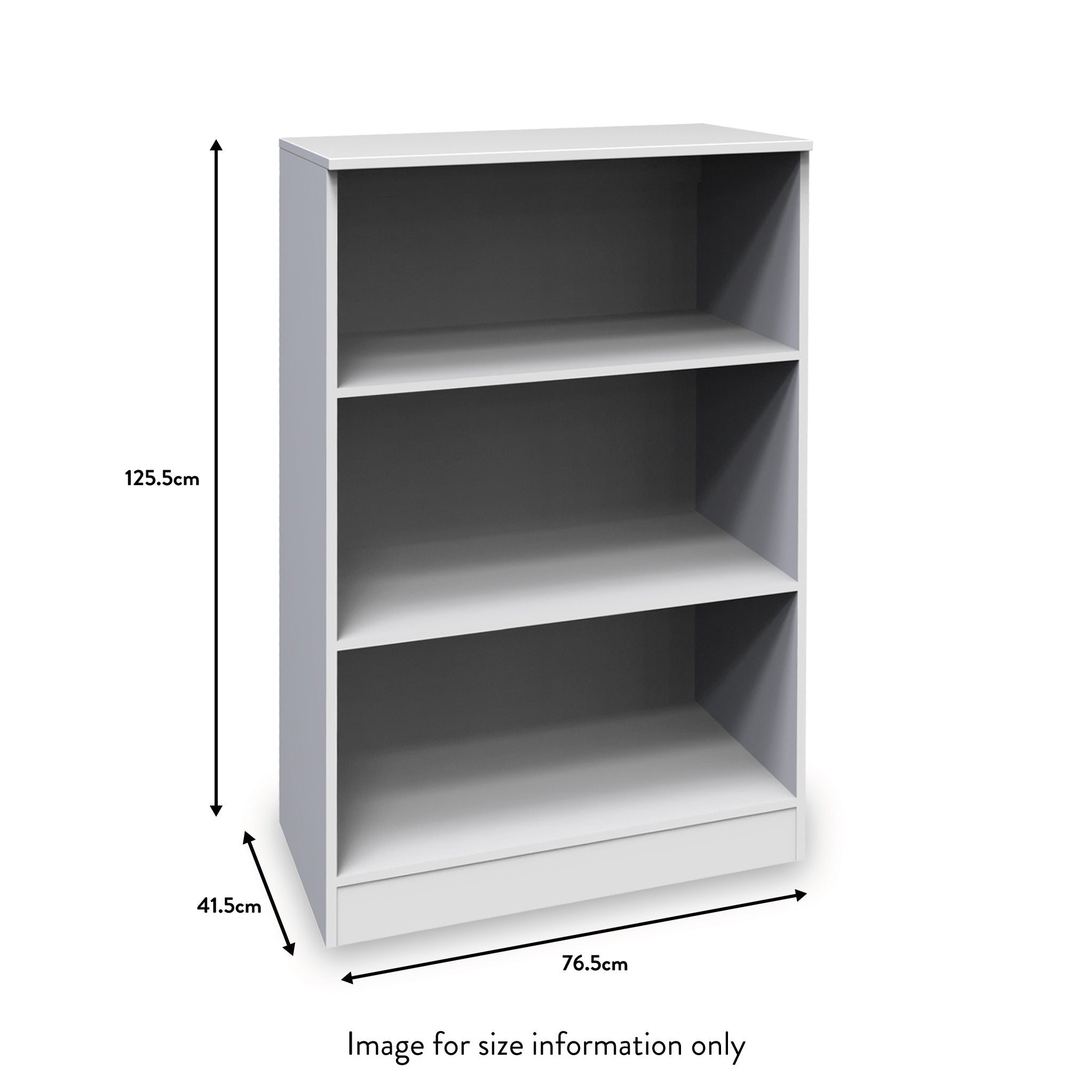 Bibliothèque Blakely blanche à 3 étagères