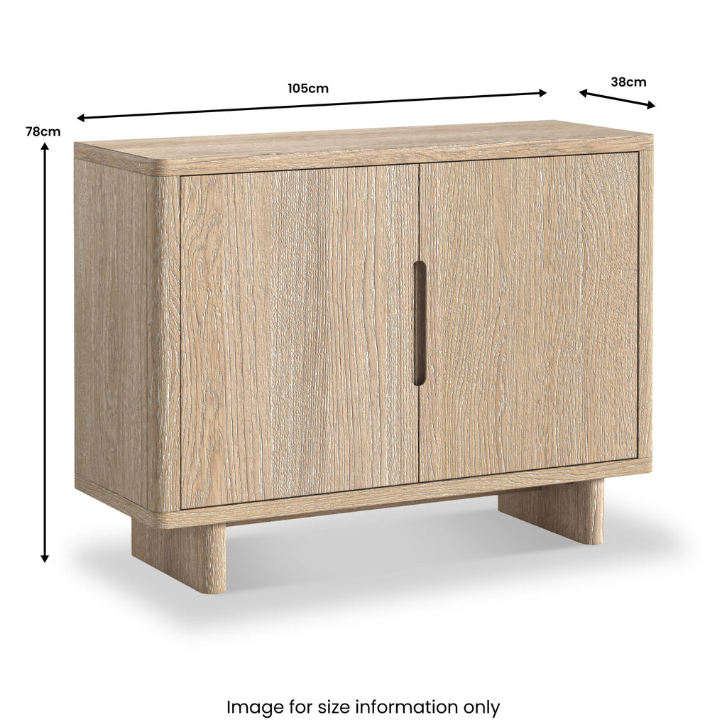 Buffet Mylor en chêne lavé à 2 portes