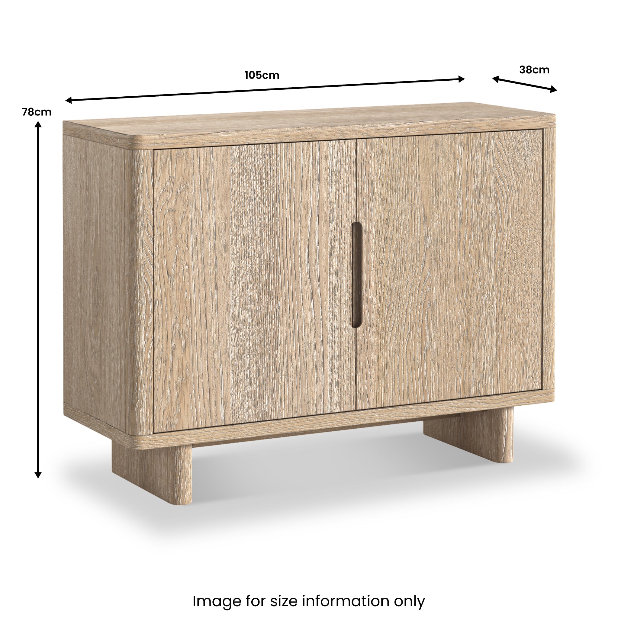 Buffet Mylor en chêne lavé à 2 portes
