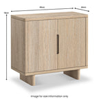 Meuble de rangement à chaussures Mylor en chêne lavé à 2 portes