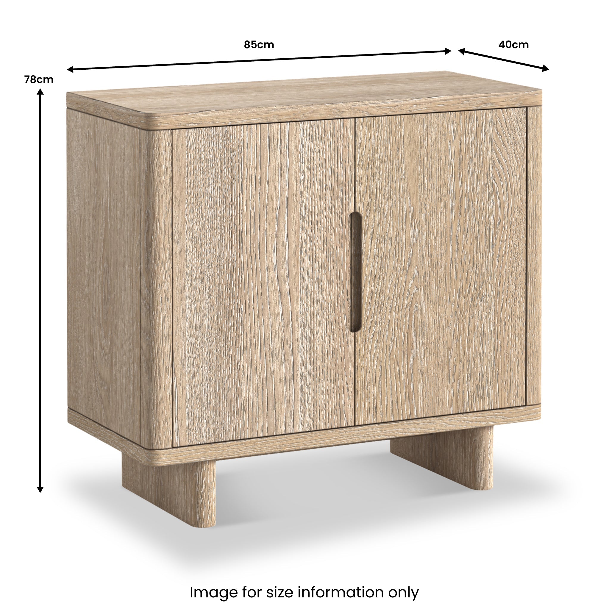 Meuble de rangement à chaussures Mylor en chêne lavé à 2 portes