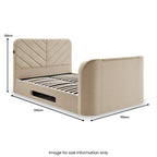 Lit avec télévision connectée Koble Chevron