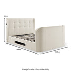 Lit TV rembourré Koble Wafer Boucle