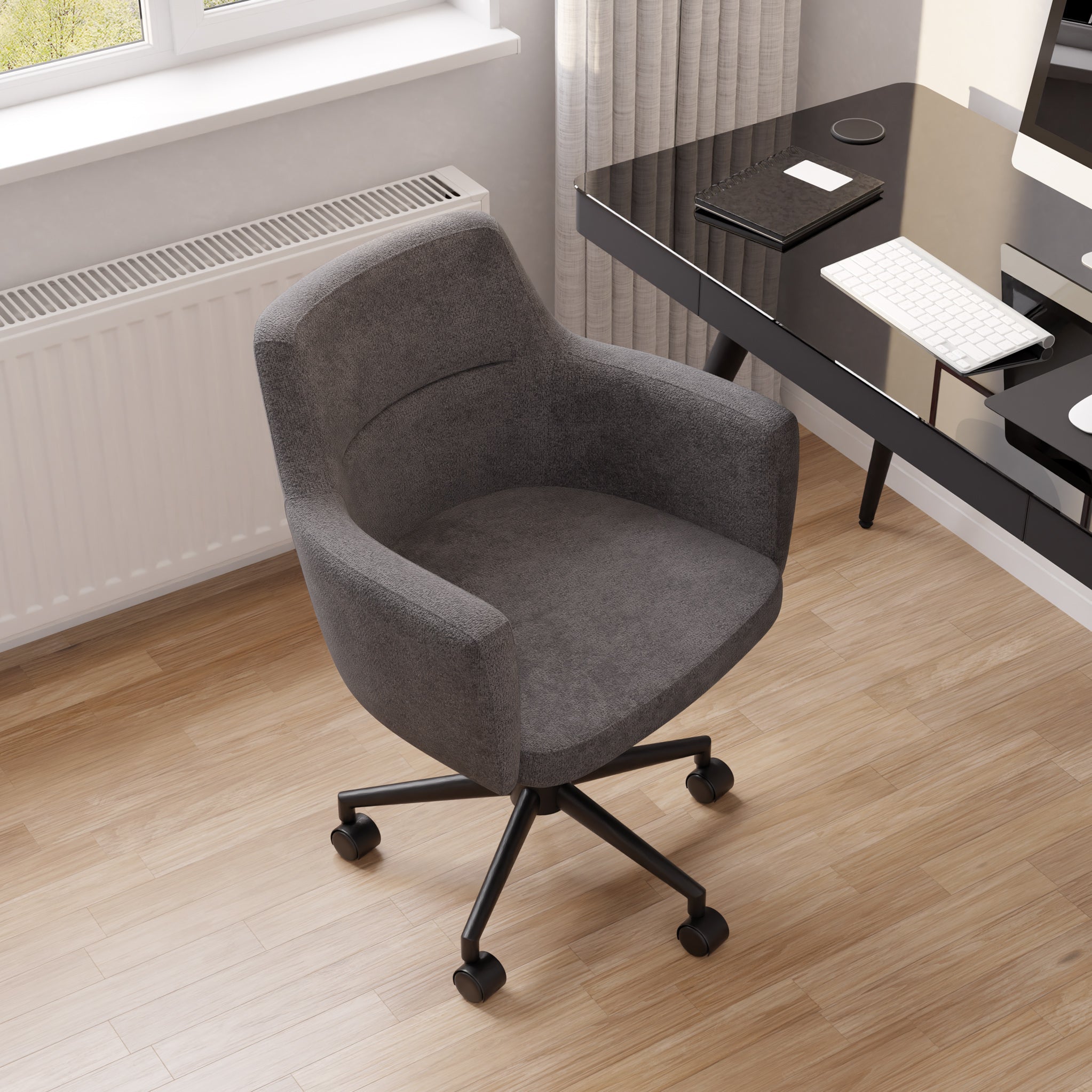 Chaise de bureau pivotante réglable en hauteur Koble Elsa