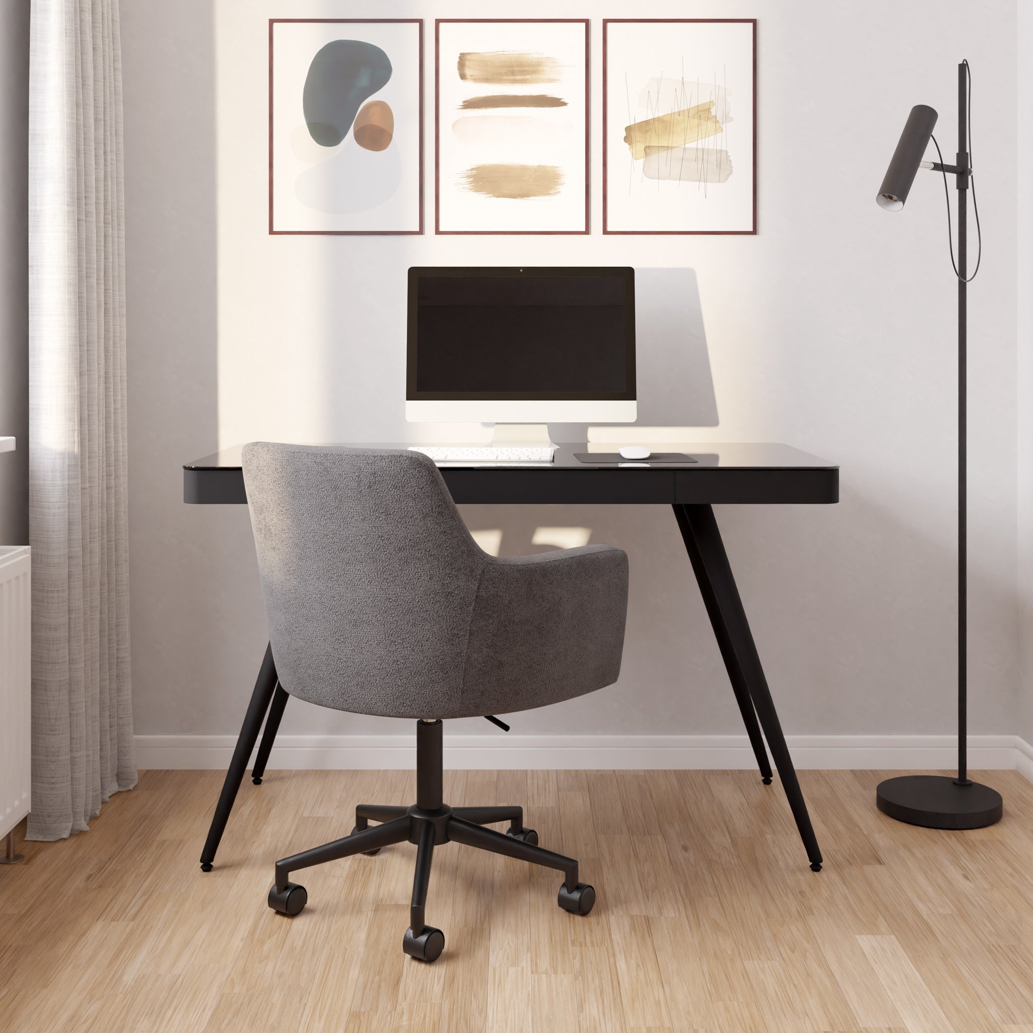Chaise de bureau pivotante réglable en hauteur Koble Elsa