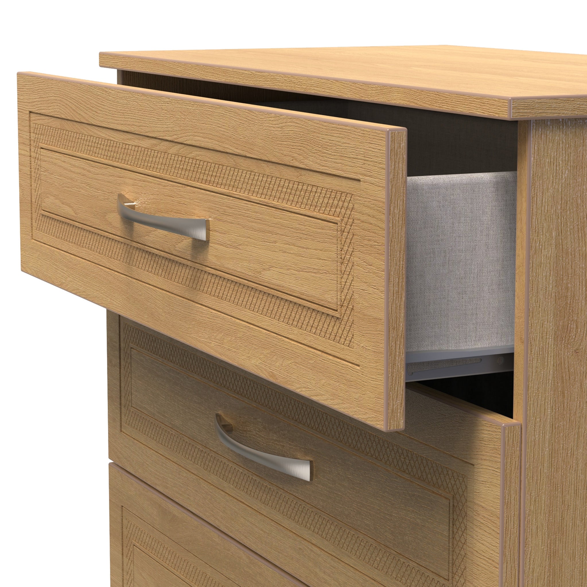 Commode profonde Killgarth blanche à 4 tiroirs 