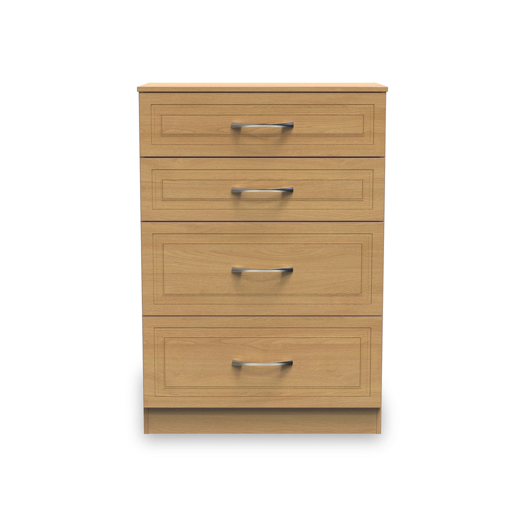 Commode profonde Killgarth blanche à 4 tiroirs 