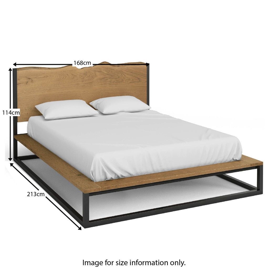 Cadre de lit plateforme ciré Oak Mill