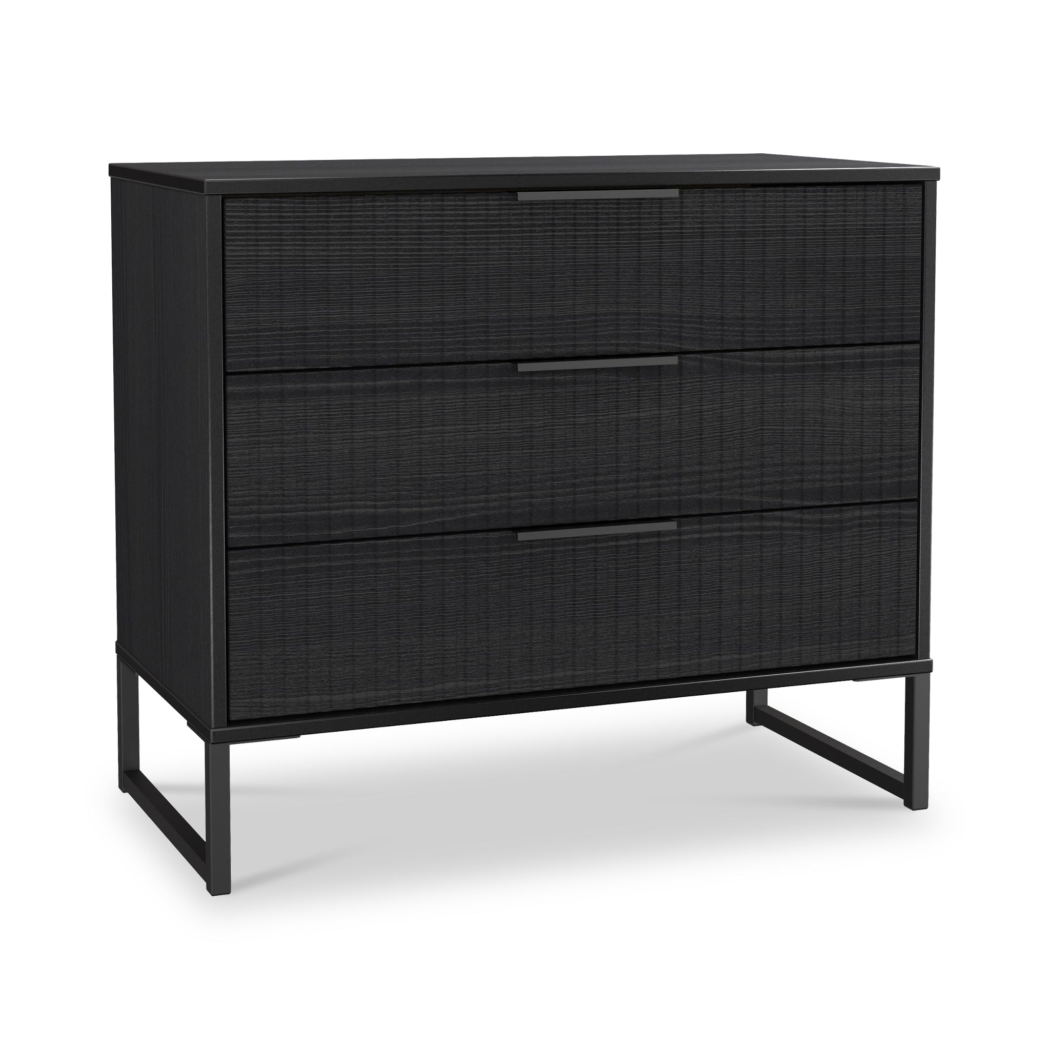 Commode large à 3 tiroirs cannelés Callo