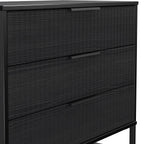 Commode large à 3 tiroirs cannelés Callo