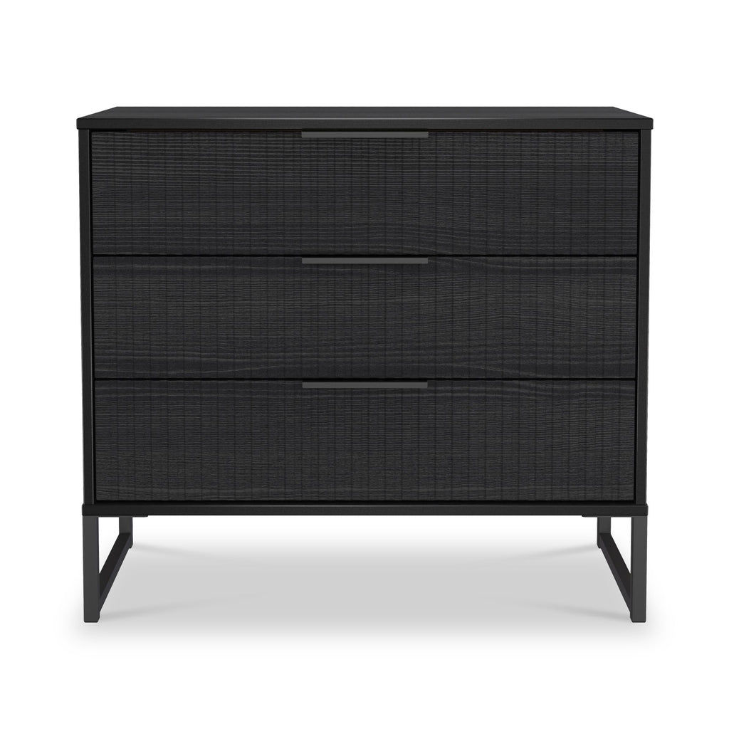 Commode large à 3 tiroirs cannelés Callo