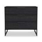 Commode large à 3 tiroirs cannelés Callo