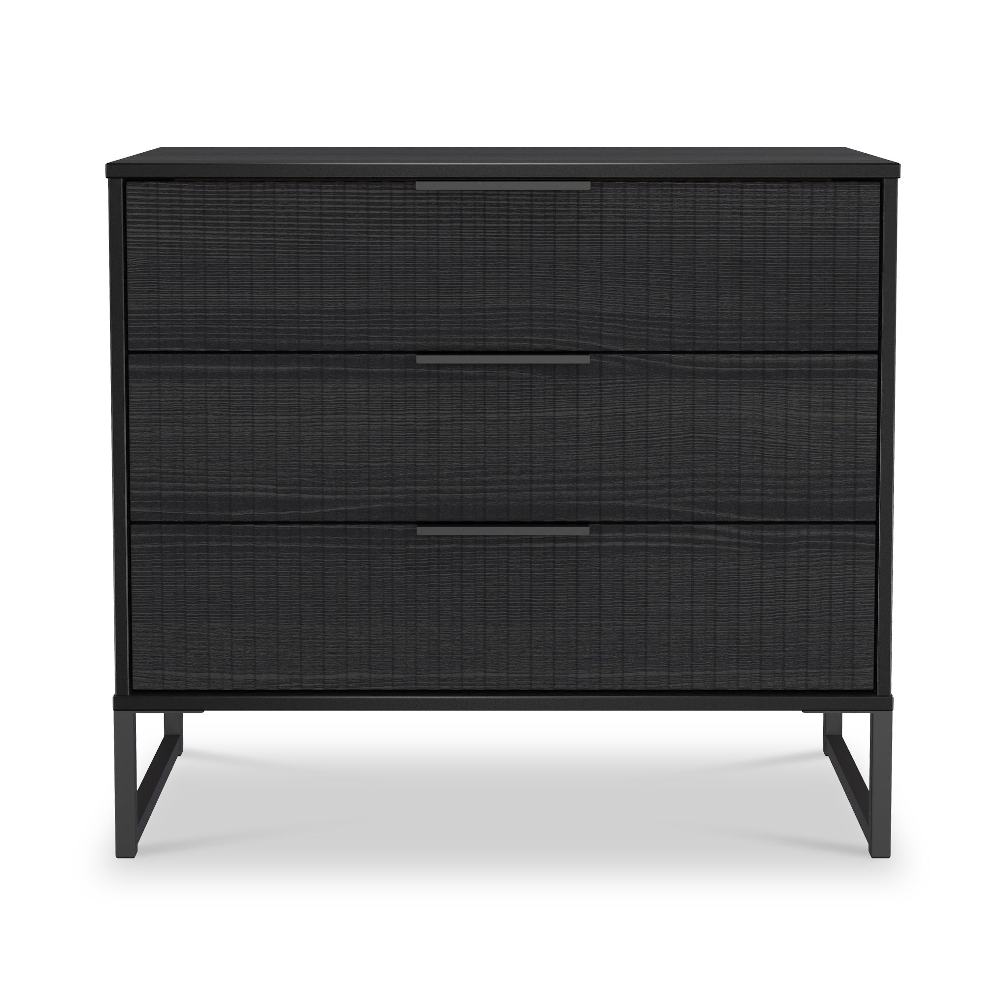 Commode large à 3 tiroirs cannelés Callo