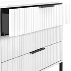 Commode large à 3 tiroirs cannelés Callo