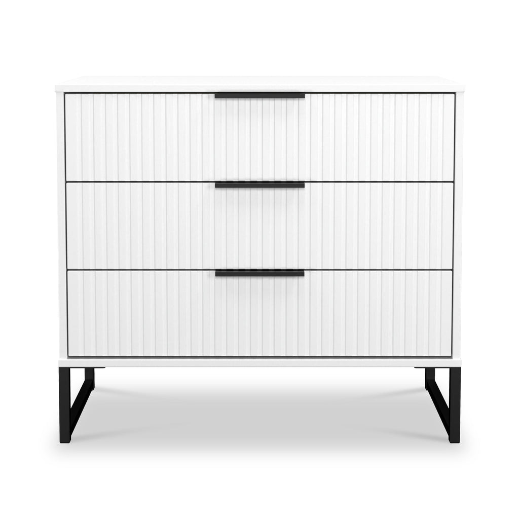 Commode large à 3 tiroirs cannelés Callo