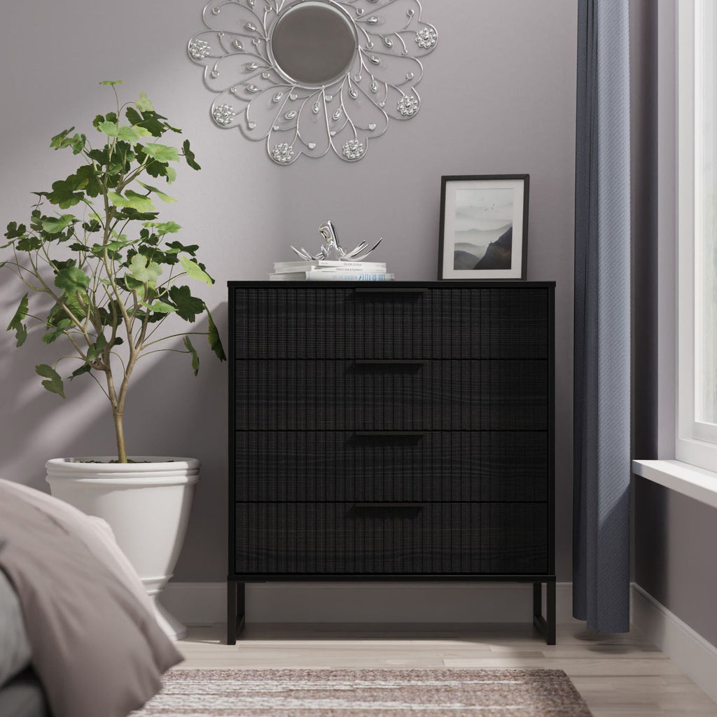 Commode Callo cannelée à 4 tiroirs